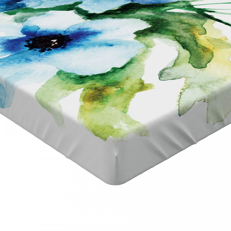 Microfiber Floral Fitted Sheet, Full Fitted Sheet