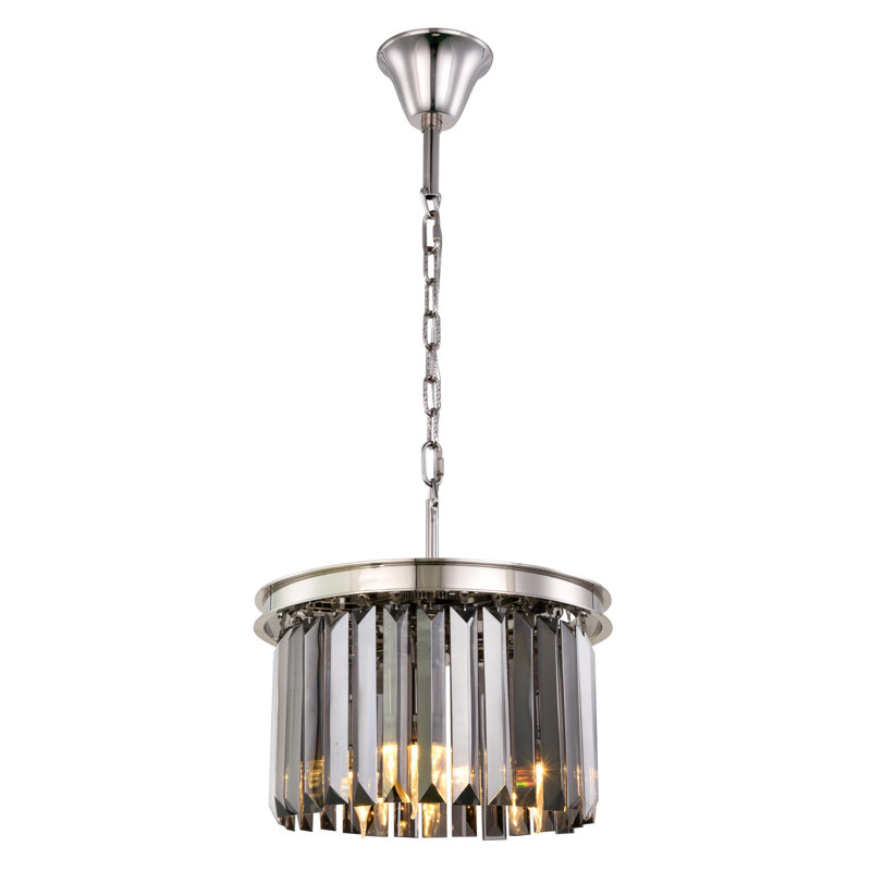 Yazmin 3 - Light Unique/Statement Pendant, Gray, Polished Nickel