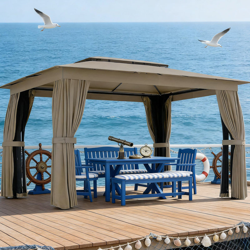 Pavillon de jardin à double niveau, Brun