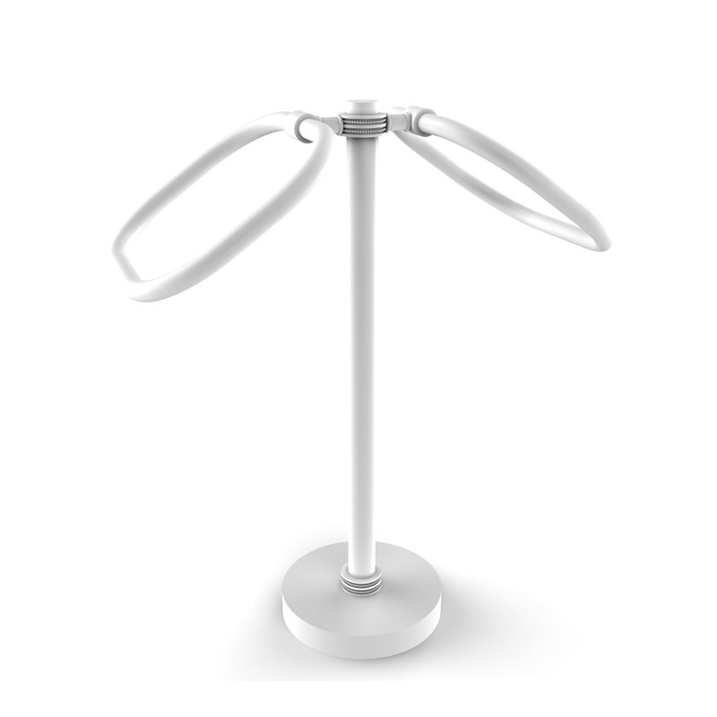 Anneau à serviettes en laiton allié, Blanc mat