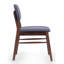 Ensemble de 2 chaises de salle à manger rembourrées Mid-Century avec structure en bois d'hévéa, noyer et gris anthracite-181747004-181747005