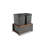 LEGRABOX Double 50 Qt. Orion Gray/Walnut Pullout Waste Container w/ BLUM Soft-Close for 18" Full-Height Frameless Base Cabinets-23617904-94679845-115789033