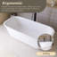 Baignoire de trempage autoportante 67 po en acrylique blanc brillant 67 po