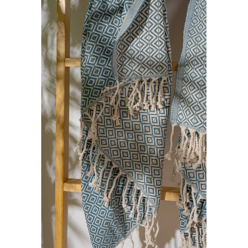 Luxueuse serviette de plage 100% coton Fouta, 39,4 po x 70,9 po | Doux et léger, 7,9 oz / pied carré | Idéal pour la plage, la piscine et le spa | Séchage rapide, entretien facile - lavage délicat à 104 ° F, séchage par culbutage à basse température