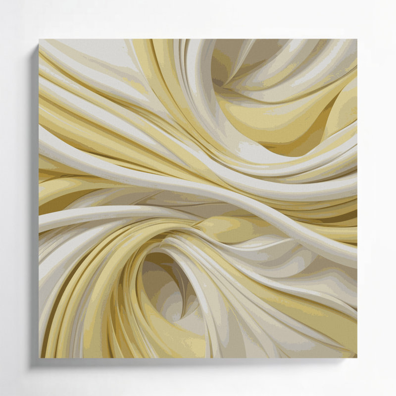 Art mural sur toile Biomorphic Abstraction 61, H 12 po x l 12 po