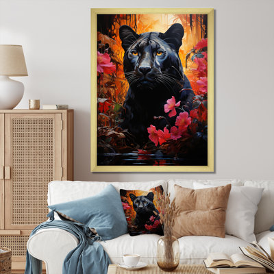 «Black Pink Panther», reproduction sur toile