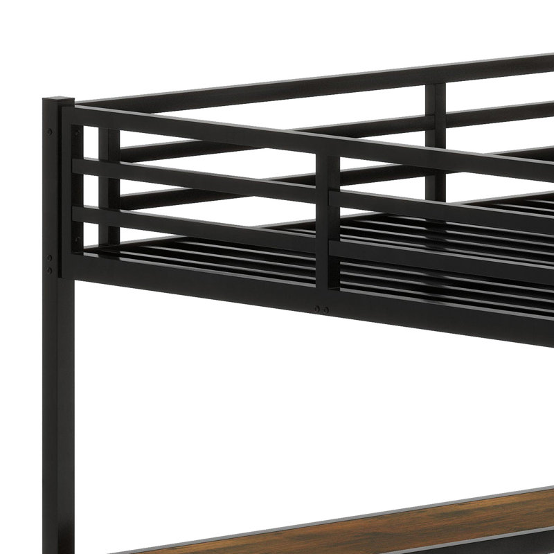 Space-Saving Noise-Reduced Loft Bed Featuring Power Outlet and LED Lights