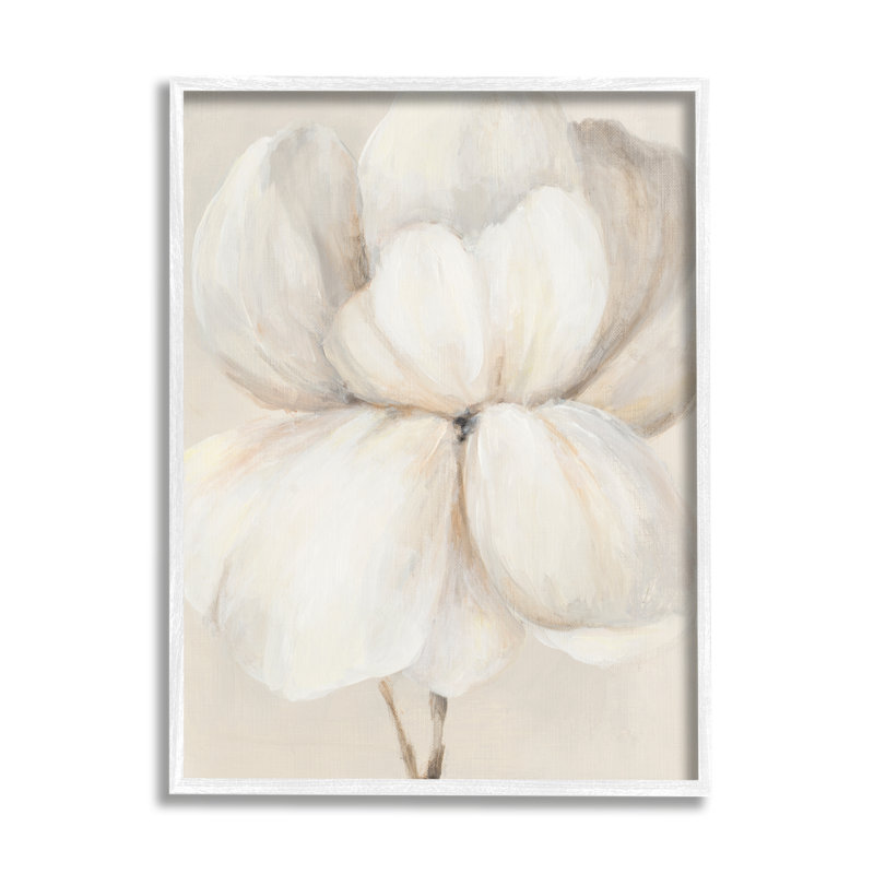 "Puffy White Flower", art floral sur toile surdimensionné par Lanie Loreth, H 20 po x l 16 po