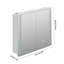 65mm W 60mm H Frameless Medicine Cabinet Mirror Fixed