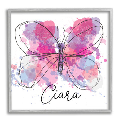 "Watercolor Style Butterfly" cmw-086, art mural personnalisé