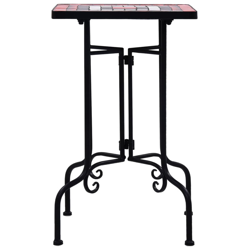 Mehdi Side Table, Terracotta and White
