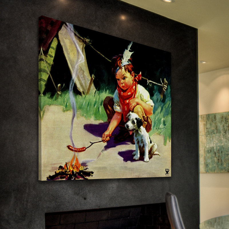 « camp friends », impression sur toile, H 40 po x l 40 po x P 1,5 po