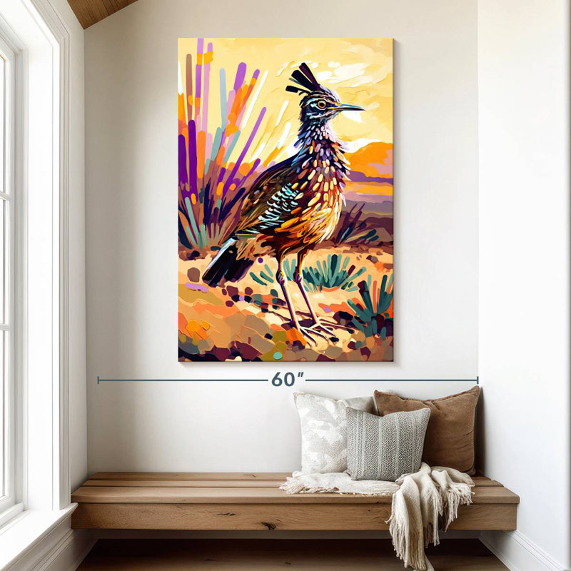 Brampt Desert Roadrunner, 51" H x 34" W