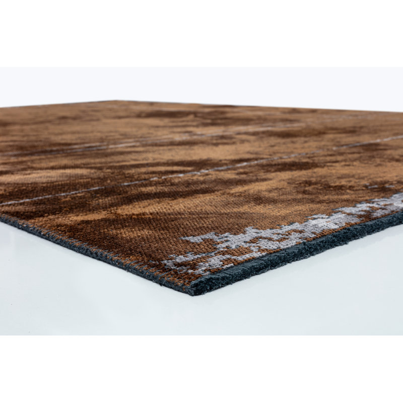 Rapture Gray/Brown Abstract Luxury Area Rug, Rectangle 7'10" x 11'2"