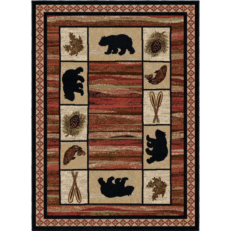 Tapis géométrique Haysi Haysi, Rectangle 5 pi 3 po x 7 pi 3 po