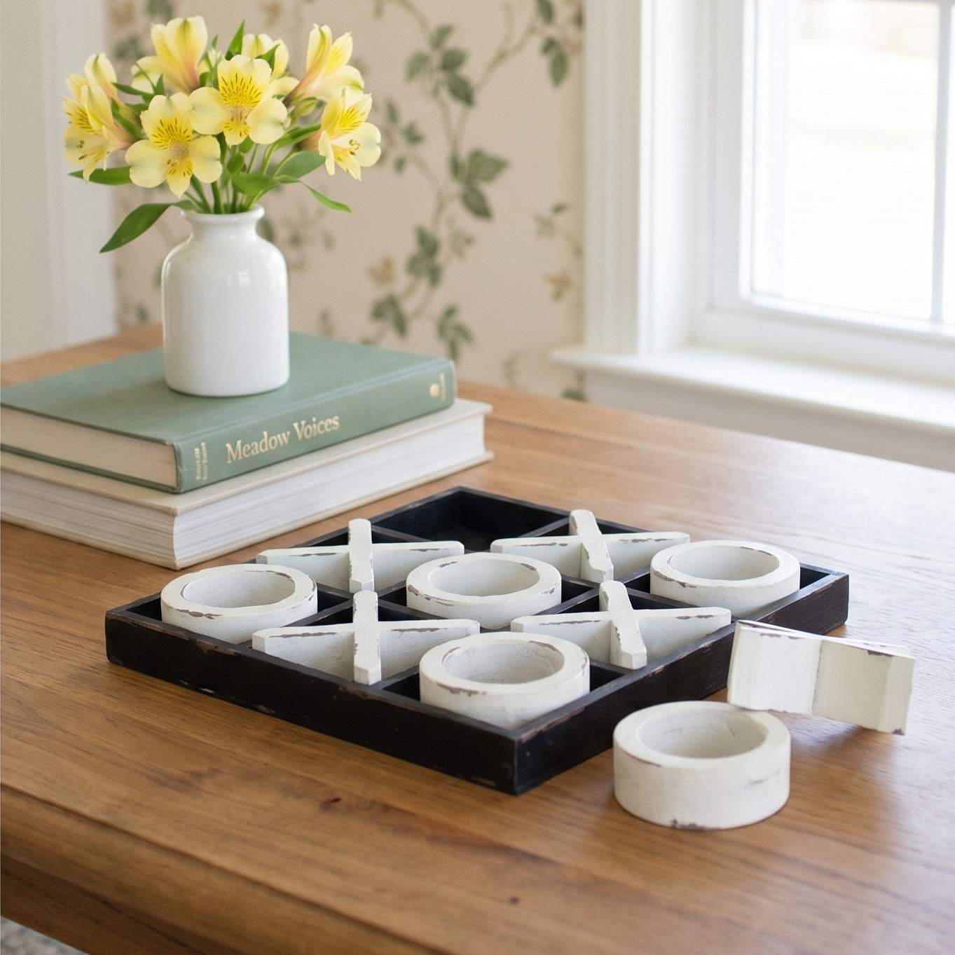 Hudson Wood Tic-Tac-Toe Game Sculpture