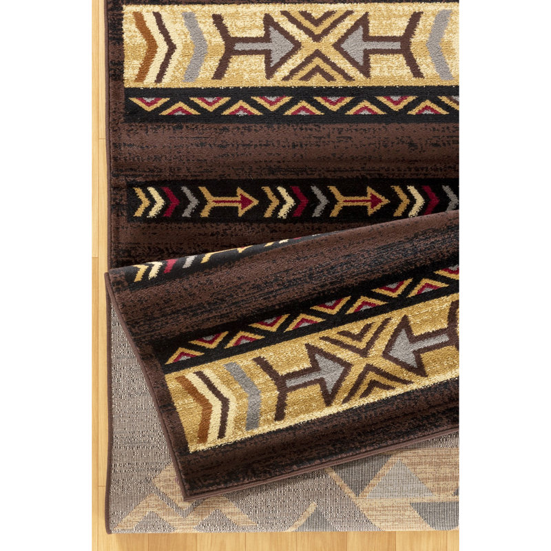 2 Ft. 7 In. X 3 Area Rug, Tribes Gcyls4005, Brown. 100% Polypropylene, Jute Backed. For Frequent Traffic. Stain . & Pet . Soft And Fascinating. 0.4" Pile Height. Made In Turkey Style In., Brown,