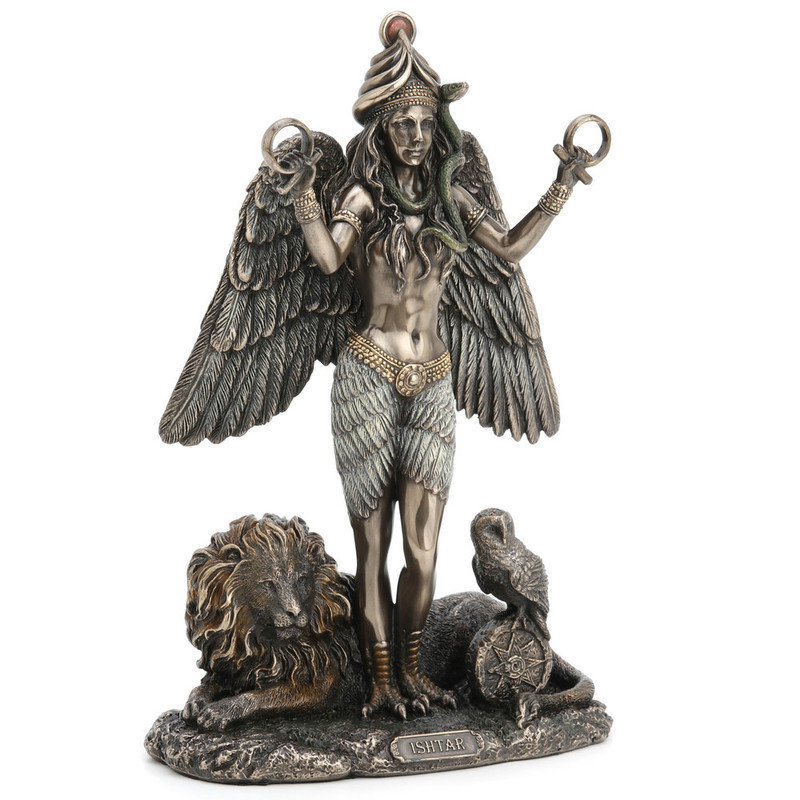 8.66 In H Ishtar Goddess Of Love Figurine  Poly Resin