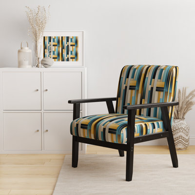 Fauteuil d'appoint Serene Stripes - Velours