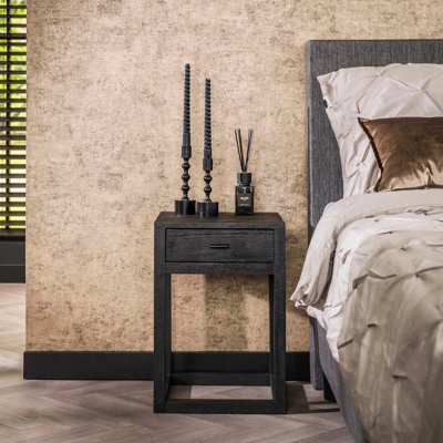 Preethi 35 cm W Solid Wood Bedside Table