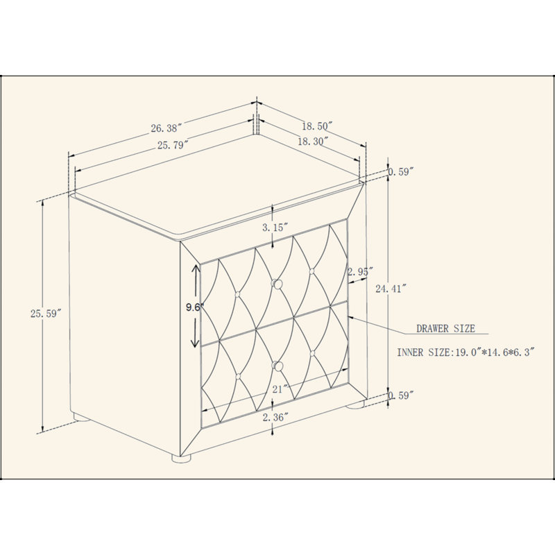 Mobilier de chambre à coucher 1pc