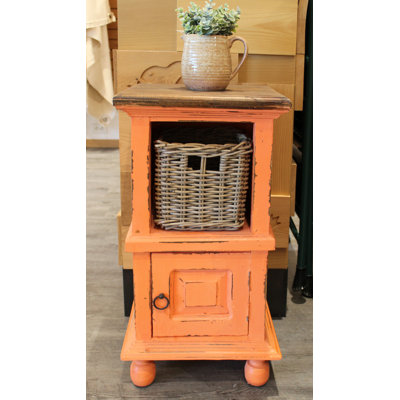 Aule Wood End Table with Storage