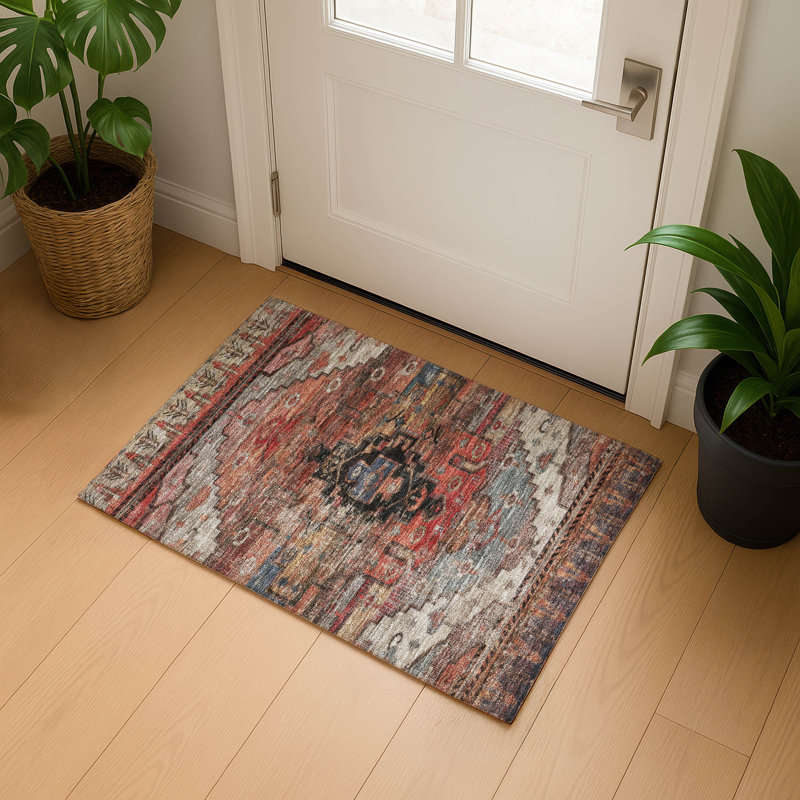 Premium Machine Washable Verlin AMF1776 Tribal Rug, Rectangle 1'8" x 2'6"