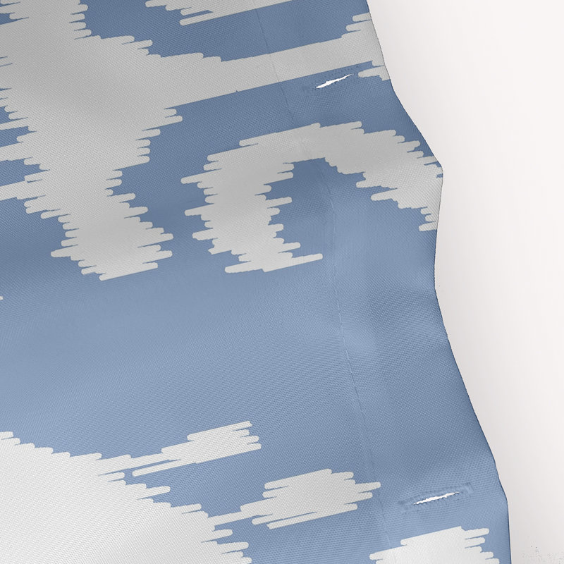Rideau de douche simple Melchior Ikat, Bleu