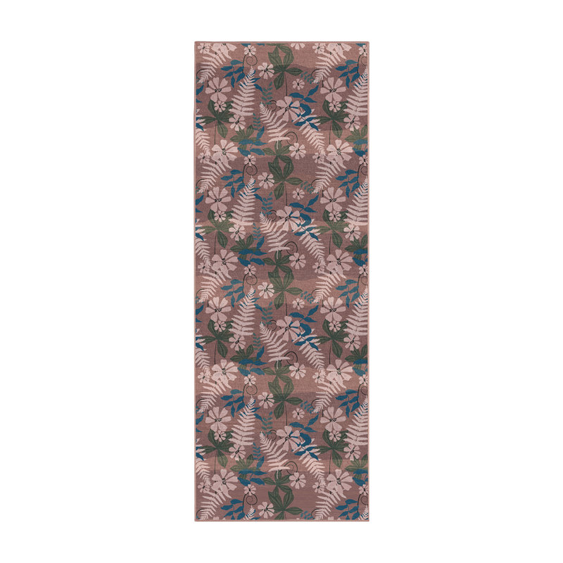 Florentina Bloom Machine Washable Non-Slip Stain-Resistant Tropical Floral Kitchen Hallway Runner Rug - 2.5'x7'