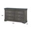 Sophia 57'' Wide 6 -Drawer Double Dresser
