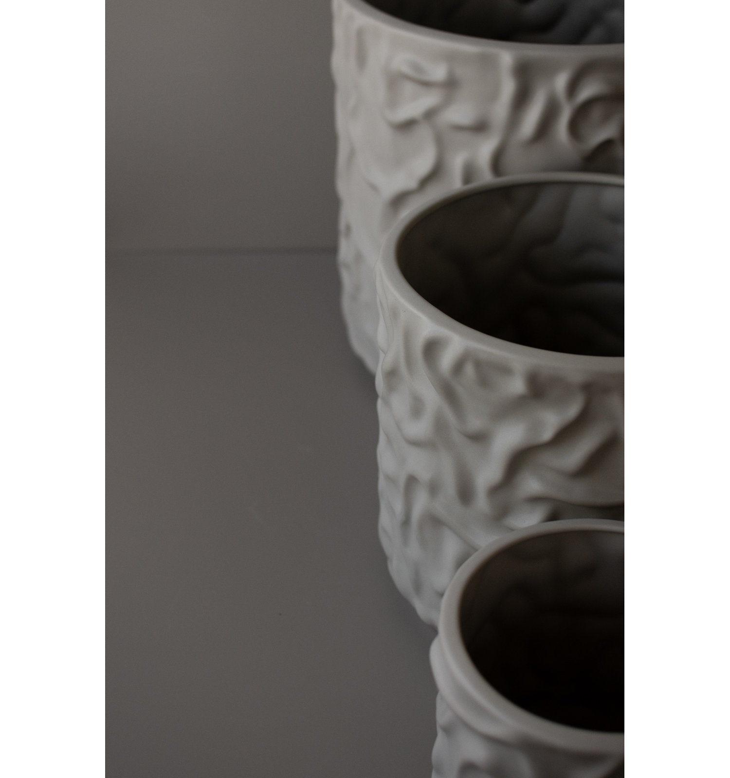 Ceramic Table Vase, White, 6.3" H x 4.75" W x 4.75" D