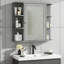 Armoire murale de salle de bain avec miroir | Armoire Ã  pharmacie de 66 cm avec une tablette en bois rÃ©glable et 6 tablettes ouvertes | Rangement mural pour articles de toilette, serviettes et objets dÃ©coratifs-269183702