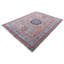 Hand Knotted Wool Area Rug in Green And Gray