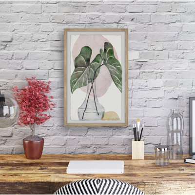 Vert Caladium II-reproduction de peinture encadrée sur papier