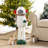29"/23.5"H Christmas Fabric Yeti With Telescoping Legs