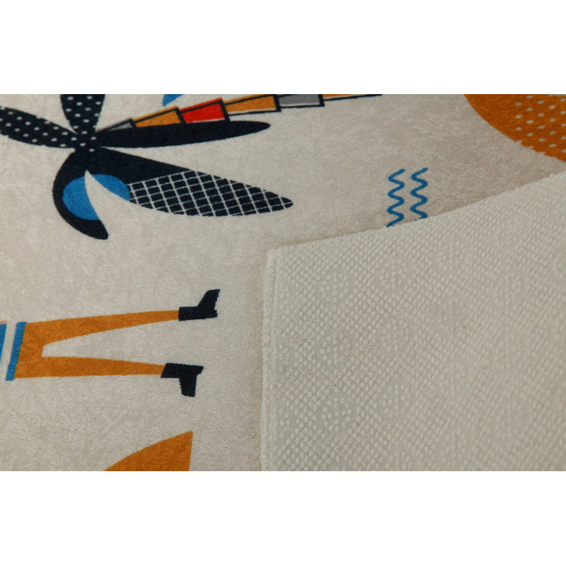 Premium Woven Carpet, 2.6 x 4.0 Feet | 100% Polyester, Antibacterial, Non-Slip Underside | 3D Digital Printing, Machine Washable, Pile Height: 0.04 in | Ideal for Living Room, Bedroom, and Home Decor
