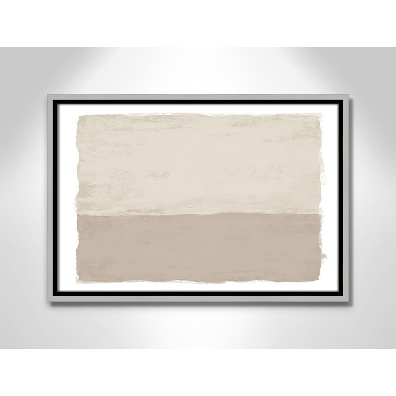 Silent Sands II - Landscape Version Print par Natalie Carpentieri, Toile avec cadre, Flottant argent, L 19,5 po x H 13,5 po