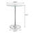 Round Bar Table with LED Light in Clear and Silver