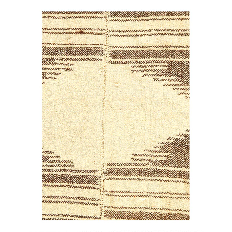 Tissé à la main finement tissé à plat vintage Sumak 3 pi 4 po x 4 pi