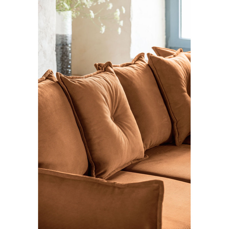 Lazy Lukka 8 Seater Sofa Bed, Orange, Right Hand Facing