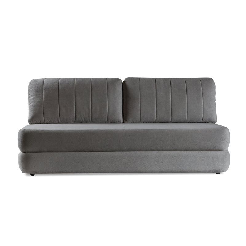 3 Seater Velvet Sofa Bed, Grey