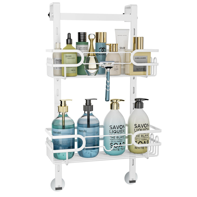 Nellianne Stainless Steel Shower Caddy, Marble, 55cm H x 31cm W x 10cm D