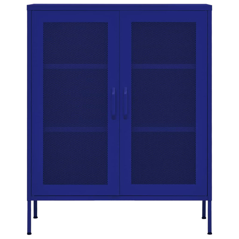 Storage Cabinet Sideboard Filing Cabinet with Shelves for Hallway Steel, Navy Blue