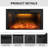 Recessed Electric Fireplace, Fireplace Inserts With Touch Screen & Remote, 5 Flame Brightness Settings, 3 Color Log Flame, Timer, Temperature 750/1500W, Black-1156451321