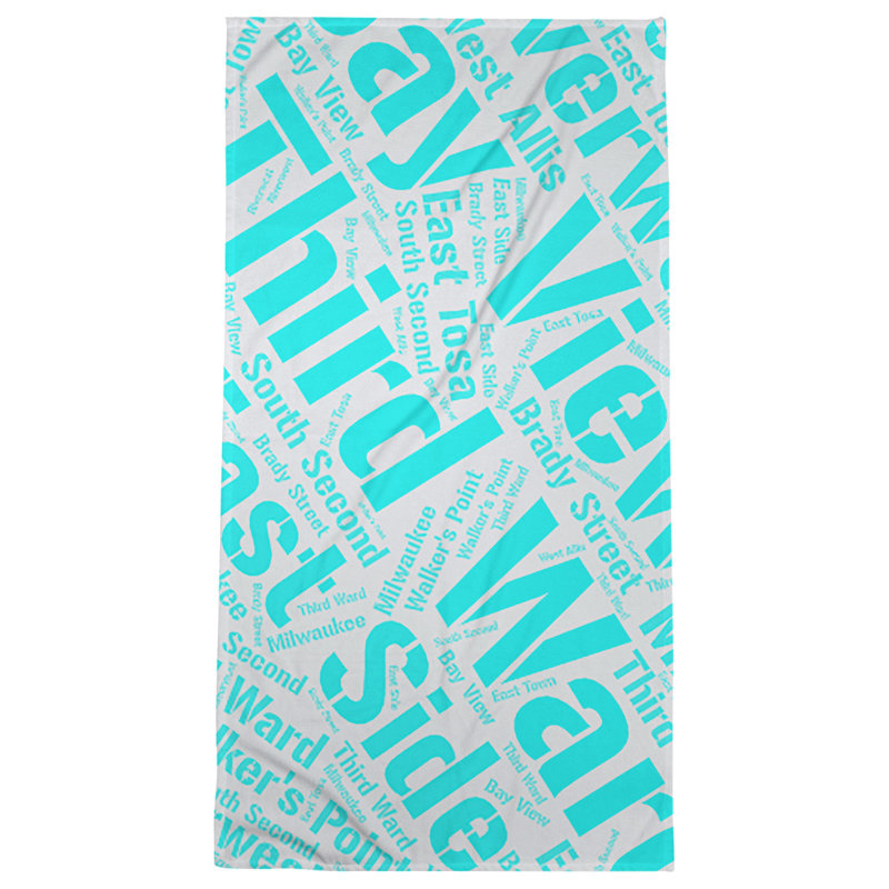 Bath Towel, Cyan, Microfiber, Milwaukee