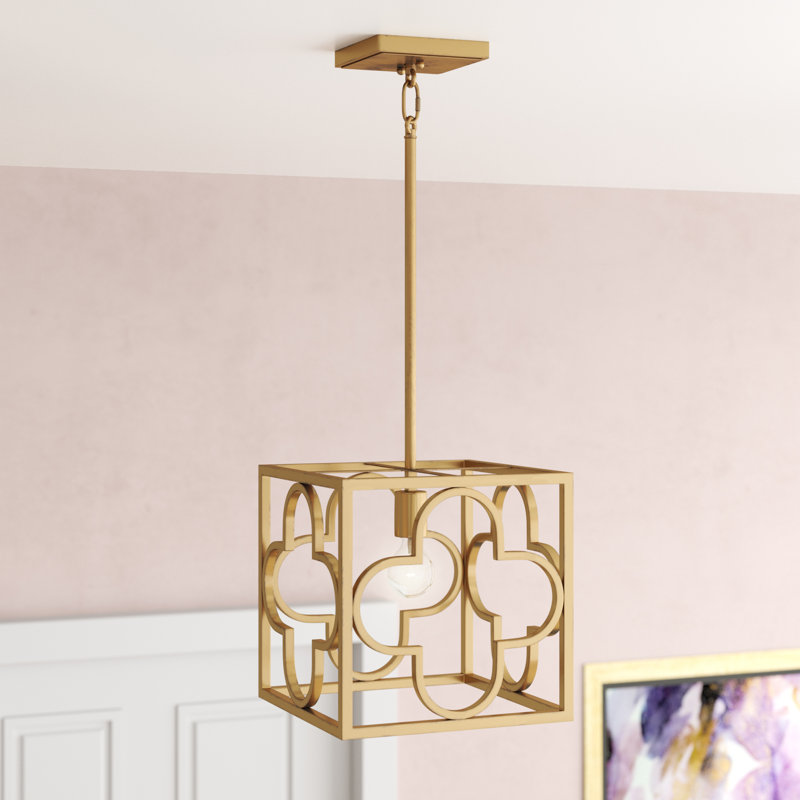 Luminaire suspendu carré à 1 lumière Helena