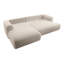 Alija 3 Seater Velvet Sofa & Chaise-160813293-160813294