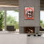 Art mural sur toile Trinx «Orange Skull» par Dean Russo Studios