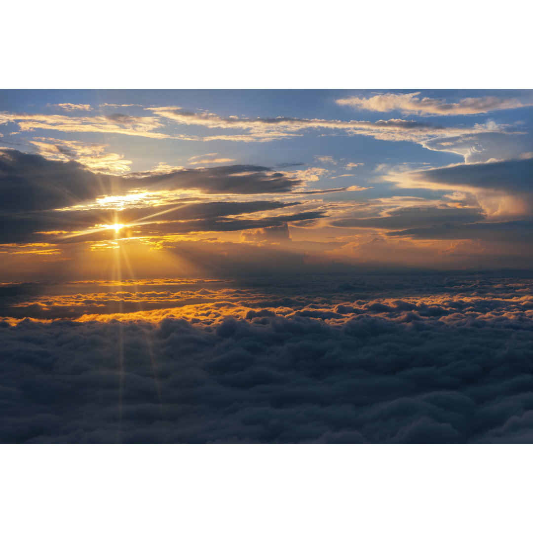 Wolkenlandschaft bei Sonnenuntergang - Leinwandbild