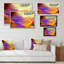 Impression sur toile «Purple Vibrant Ink Storm» - cadre flottant-505010049-505010053
